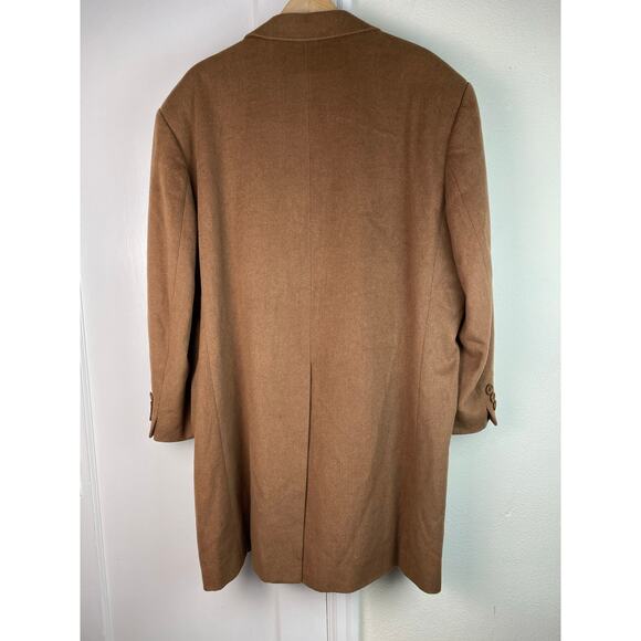 NWT Angelo Rossi Men's 44 Brown Hand Tailored Micro Tech Wool Coat - Picture 3 of 11